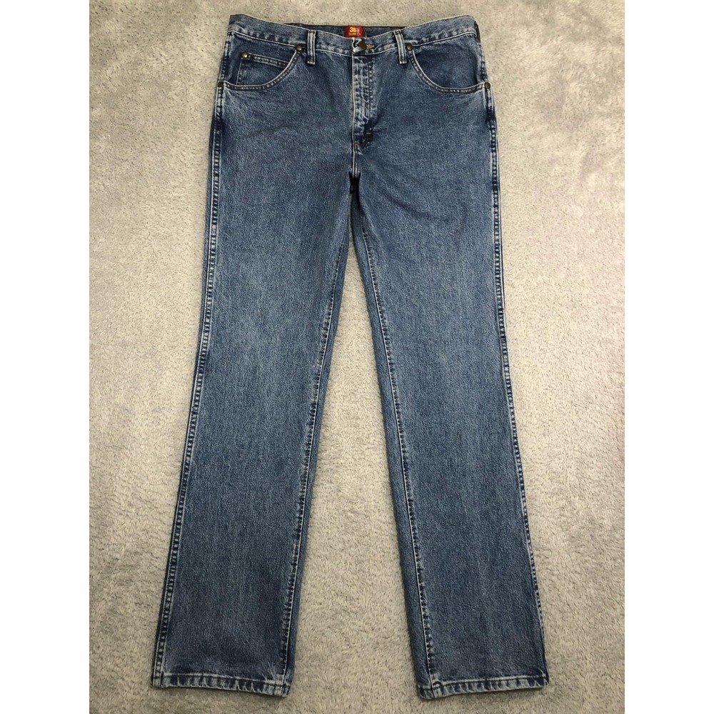 VTG Wrangler Jeans Mens 36x34 Blue Cowboy Cut 36MWZ Western